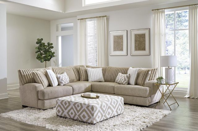 Albany Industries 2-Piece Tweed Toast Sectional-1