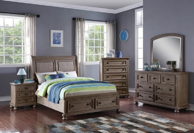 New Classic® Home Furnishings Allegra Pewter Full Sleigh Youth Bed-3