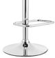 Armen Living Leland Gray/Chrome Adjustable Bar Stool-4