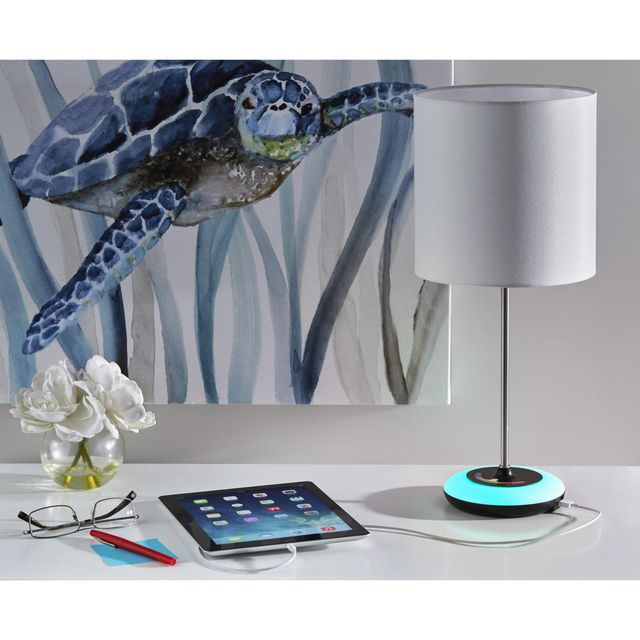 Adesso® Mia White Color Changing Table Lamp-1