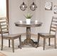 Winners Only® Carmel Rustic Brown Round Pedestal Dining Table-1