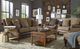 Craftmaster Leather Fabric Sofa with Nailhead Trim-0