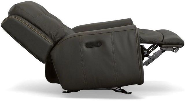 Flexsteel® Wicklow Brown Power Gliding Recliner With Power Headrest-4