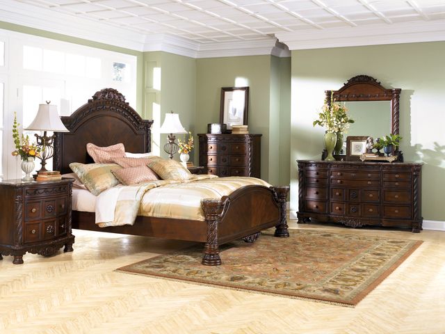 Millennium® by Ashley® North Shore 4-Piece Dark Brown King Bedroom Set-0