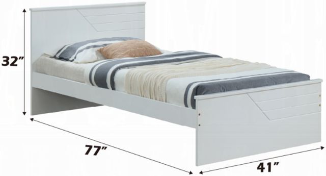 ACME Furniture Ragna White Twin Panel Bed-2
