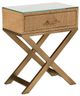 Wildwood Lamps Wildwood Vieux Carre Natural End Table with Glass Top-0