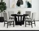 Elements International Oregon Black/Gray Dining Chair-1