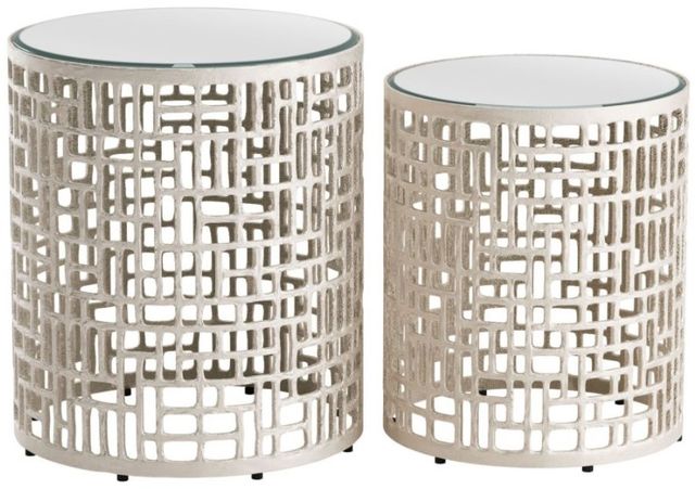 Zuo® Modern Reden 2-Piece Chrome/Silver Side Table Set-0
