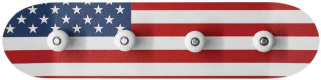 Classy Living Off the Wall American Skateboard Coat Rack Decko-Board Wall Art-0