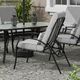 Furniture of America® Palma 6-Piece Black/Gray Fabric/Steel Outdoor Adjustable Chairs-1
