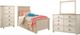Signature Design by Ashley® Willowton 4-Piece Whitewash Twin Panel Bed Set-0