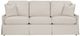 Fairfield® Customizable Kelly Skirted Sofa with Three Knife-Edge Backs over Three Seats-1