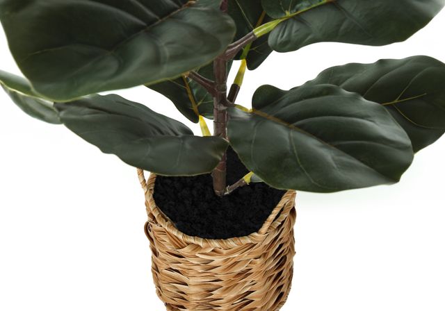 Monarch Specialties Inc. Green/Natural 28" Tall Artificial Potted Fiddle Tree-1