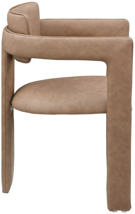 Meridian Furniture Brenda Brown Vegan Leather Upholstered Dining Chair-2