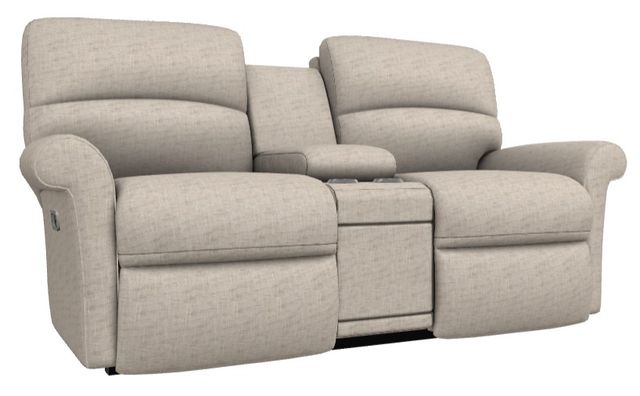La-Z-Boy® Robin Taupe Power Reclining Loveseat with Console, Headrest, and Lumbar-0
