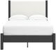 Signature Design by Ashley® Cadmori Black/White Youth Full Upholstered Panel Bed-2