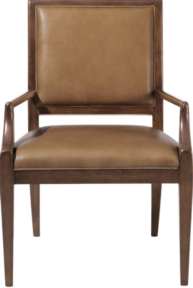 Hooker® Furniture Archives Classic Walnut/Dark Blond Upholstered Dining Arm Chair-2
