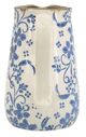 A & B Home Beige/Blue Flower Pitcher-4