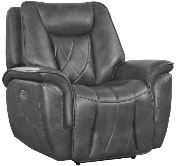 Corinthian Furniture Jordan Charcoal Power Recliner-0