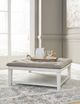 Signature Design by Ashley® Kanwyn Whitewash Ottoman-4