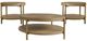 Coaster® Arini 3-Piece Sand Wash Occasional Table with Aged Brass Base Set-0