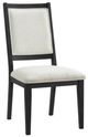 Elements International Versailles Contemporary Black/White Square Back Dining Chair-0
