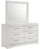 Coaster® Ives White High Gloss Dresser and Mirror-0