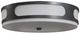 Currey & Company Swale Black/White Glass/Metal Outdoor Flush Mount-1