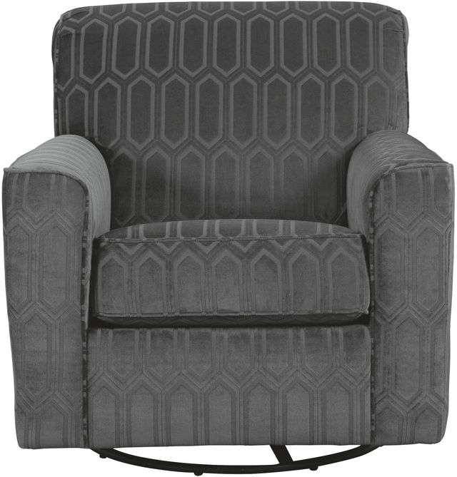 Signature Design by Ashley® Zarina Graphite Swivel Accent Chair-1