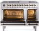 Ilve® Nostalgie II Series 48" Stainless Steel Pro Style Dual Fuel Range-1