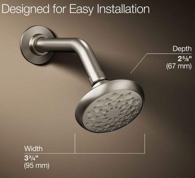 KOHLER® Awaken® B90 Vibrant Brushed Nickel 1.5 GPM Single-Function Handshower-3