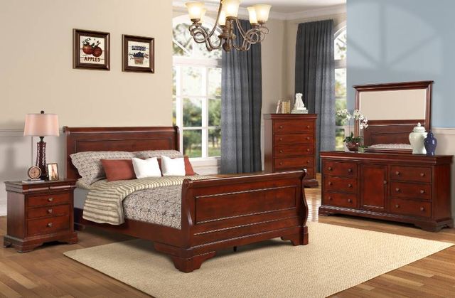 New Classic® Home Furnishings Versaille Bordeaux Nightstand-7