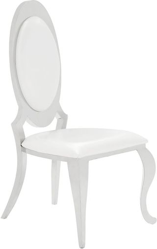 Coaster® Anchorage 2-Piece Creamy White/Chrome Side Chairs