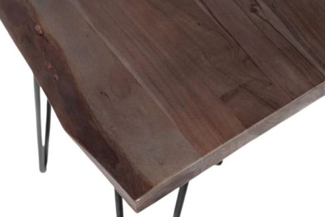 Jofran Inc. Nature's Edge Slate Chairside Table with Black Base-3