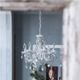 A & B Home White Winter Blanche Beaded Chandelier-1