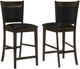 Coaster® Jaden 2-Piece Black/Espresso Upholstered Counter Stools-0