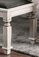Furniture of America® Georgia Antique White Dining Bench with Gray Top -3