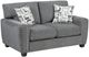 Homelegance® Isabel Dark Gray Loveseat-0