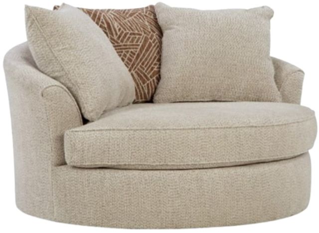 Benchcraft® Steelwater Retreat Latte Oversized Swivel Accent Chair-0