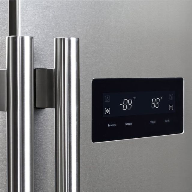 FORNO® Salerno 33" 15.6 Cu. Ft. Stainless Steel Built-In Side-by-Side Refrigerator-3