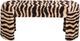 TOV Furniture Zebra Brown Striped Tufted Bench-3
