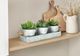 Monarch Specialties Inc. 3-Piece 6" Succulent Artificial Plant Set in 4" Silver Iron Pots and Metal-0