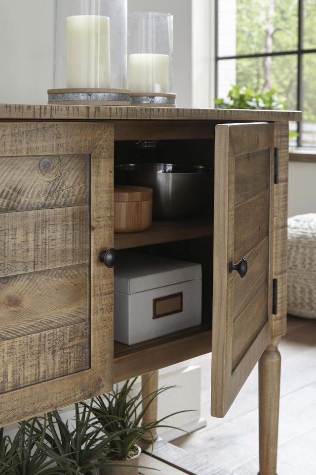 Signature Design by Ashley® Lennick Antique Brown Accent Cabinet-4