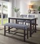 ACME Furniture Yelena Gray/Weathered Espresso Counter Height Bench-1