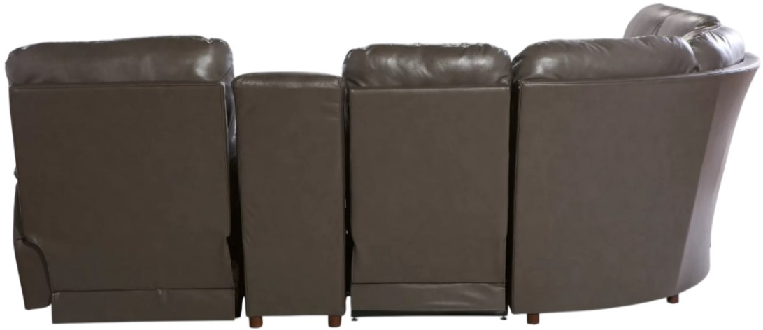 La-Z-Boy® Trouper Gray Leather Reclining Sectional with Custom