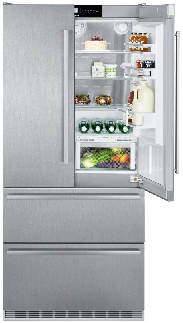 Liebherr 18.9 Cu. Ft. Stainless Steel French Door Refrigerator-3