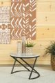 Coaster® Miguel White Accent Tables with Black Metal Frame-1