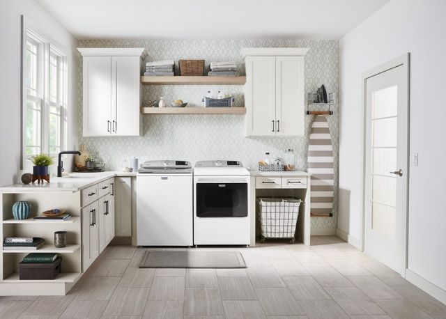 Maytag® 7.4 Cu. Ft. White Front Load Gas Dryer-9