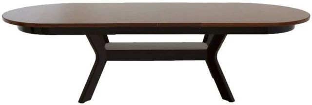 Mavin Customizable 38" Oval Extendable Dining Table with 2 Leaves-1