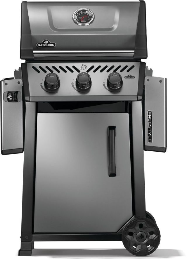 Napoleon Freestyle™ 365 Graphite Gray Propane Gas Freestanding Liquid Propane Grill with Side Burner-3